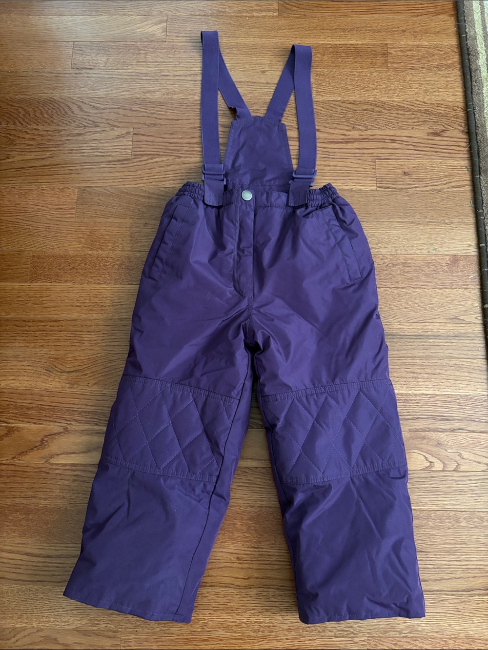 Platinum Purple Kids Snow Bib Pants with Adjustable Straps Size 5/6
